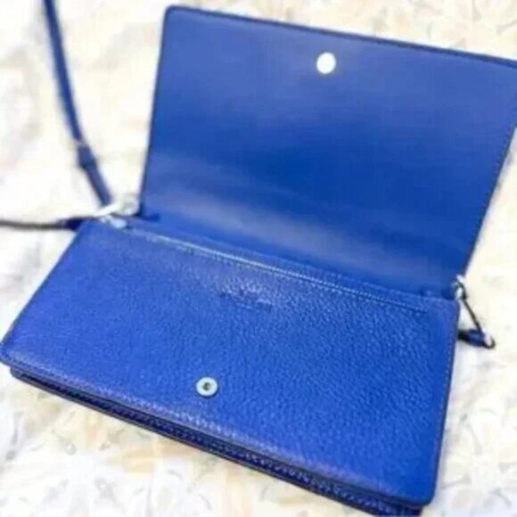 8 | 😍Coach Anna Foldover Clutch Crossbody Horse and Carriage (Sport Blue) - Picture 4 of 7